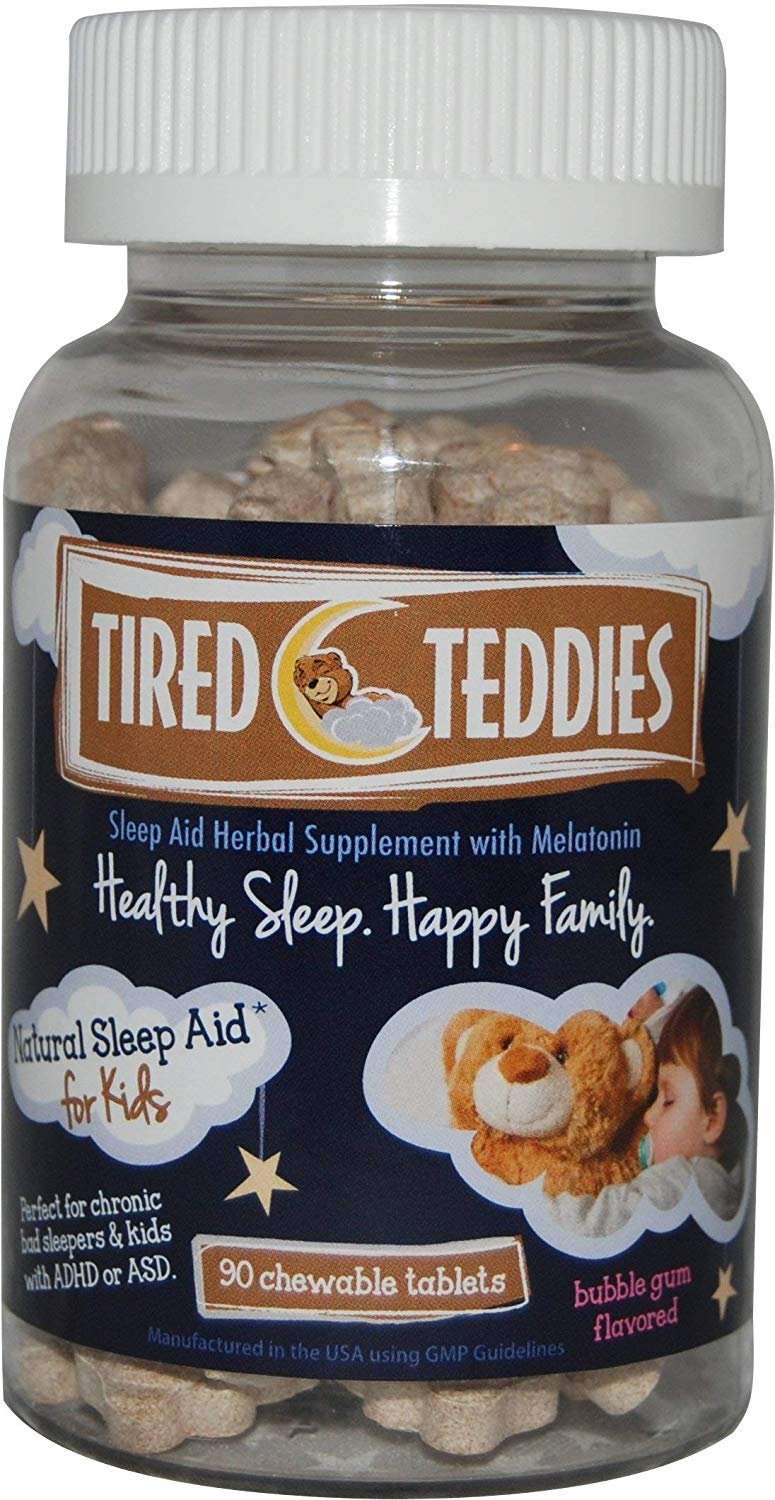 Tired Teddies Natural Sleep Aid for Kids Melatonin (0.3 mg ...